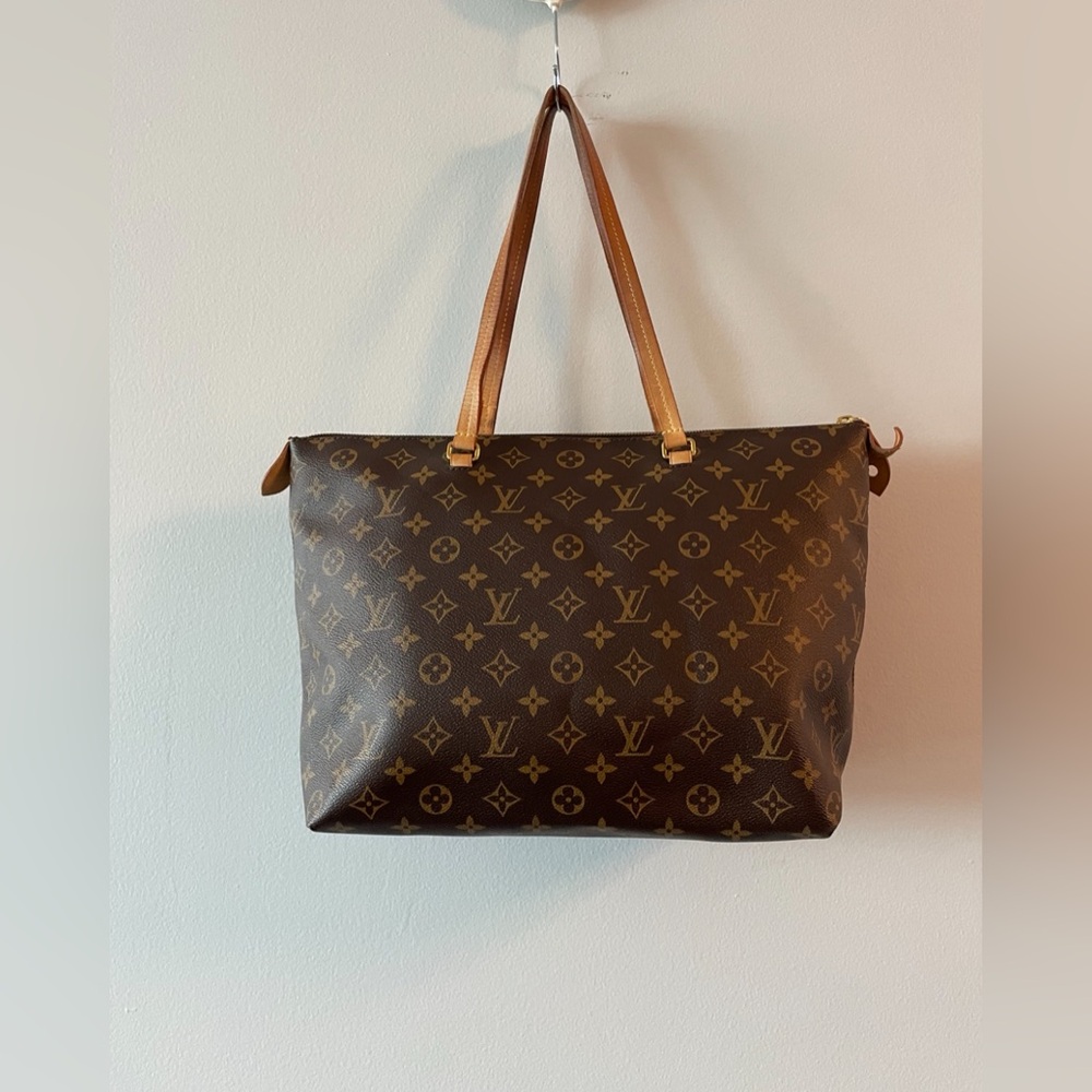 Authentic Louis Vuitton Brown Iena Monogram MM Canvas Tote Bag Full Set Luxury - Picture 2 of 13